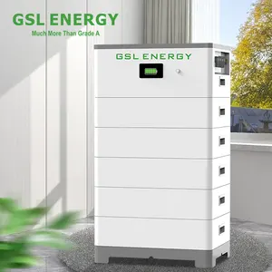 GSL ENERGY Alta Voltagem 50ah Bateria Solar De Lítio 153.6V 204.8V 256V 307.2V 358.4V 409.6V Lithium Ion Battery Rack Lifepo4 Batt