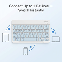Mini Teclado Inalámbrico Bluetooth Delgado para Samsung Galaxy Tab S10 Fe