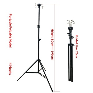 Factory direct supply thickened height adjustable stainless steel mobile IV stand drip stand infusion pole - Product Image 6