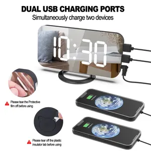 Jam Dinding Digital LED, Jam Dinding Digital LED Cermin Desktop Modis 2022