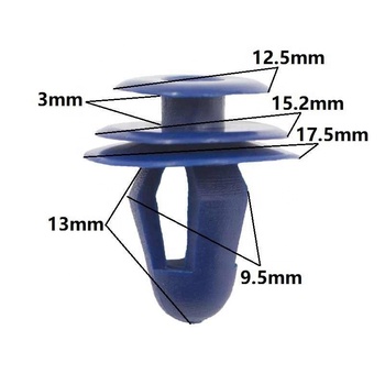 Lot De 100 Rivets Plastique Jaunes 9mm - Pour Garniture Auto, Panneaux Intérieurs, Porte