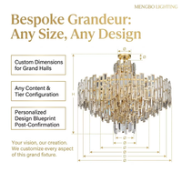Lustre moderne en cristal K9 de haute qualité, taillé avec précision, luminaire suspendu de luxe, LED blanc chaud à intensité variable, pour hall d'hôtel, salon
