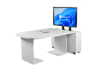 Table de réunion intelligente pour salle de classe, équipement éducatif de haute qualité, écran LCD de 55 pouces, table de conférence interactive