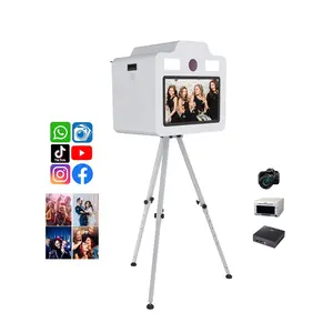 DSLR Photobooth Shell Machine Selfie Station Kiosk DNP HITI Printer Instant Print Touch Screen Monitor Camera Photo Booth Box