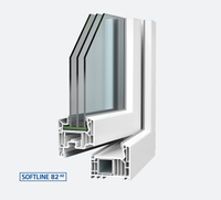 Alemania Veka UPVC marco pasivo casa ahorro de energía Triple doble acristalamiento vidrio templado abatible inclinación y giro ventanas