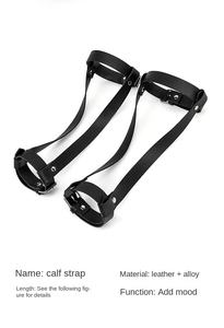 HM vibratör seks oyuncakları kadın için fetiş Slave Cosplay BDSM deri jartiyer kemer bacak buzağı esaret seksi buzağı bandajlar - Product Image 5