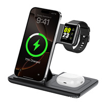 Nuevo Cargador Inalámbrico Vertical 3 en 1, Estación de Carga Multifuncional de Escritorio para Teléfonos y Auriculares; Diseño de Succión Magnética