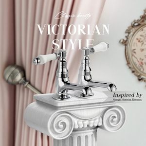 Hapilife truyền thống <span class=keywords><strong>Victorian</strong></span> Twin lưu vực vòi Cặp Màu Trắng gốm đòn bẩy Máy trộn cloakroom tap G1/2 ''2 lỗ nóng lạnh đồng thau kép - Product Image 3