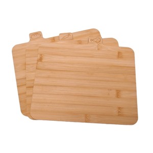 Bamboo Cutting Board Set 3Pcs Rectangle Solid <b>Wood</b> Kitchen Chopping <b>Block</b> With Engraved Logo For Food Prep - Product Image 1