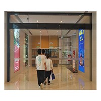 Waktu DSL-1600 dapat disesuaikan daun ganda 500kgs * 2 pintu kaca otomatis Motor Sensor geser pintu Operator Kit sistem penutup mesin