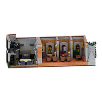 Funbuild Vintage Multi-Room Underground Archive Research Base Building Block Set Medieval Interior Scene Building Kit MOC Model