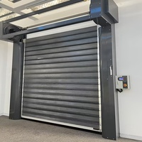 Porte à enroulement en acier inoxydable pour immeubles de bureaux, facile à installer et durable