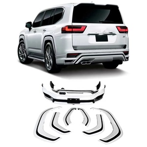 2021 for for Land Cruiser LC300 Body Kit Front & Rear Lip PP Bumper with Tow <b>Hook</b> Wheel Trim for LC300 Model <b>Car</b> - Product Image 3