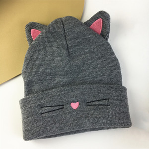 <span class=keywords><strong>Gorro</strong></span> <span class=keywords><strong>de</strong></span> <span class=keywords><strong>lana</strong></span> tejido con <span class=keywords><strong>orejas</strong></span> <span class=keywords><strong>de</strong></span> <span class=keywords><strong>gato</strong></span> bordadas, cálido para exteriores, estilo urbano, protección para las <span class=keywords><strong>orejas</strong></span> - Product Image 3
