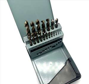 2025 19 pièces Din338 1.0-13mm Cobalt Bit Set Forets hélicoïdaux à grande vitesse, avec boîtier en métal, pour acier inoxydable et bois - Product Image 2