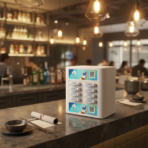 Estación de Alquiler de Baterías Portátiles Y2 Power NEO 8A de 8 Ranuras, Máquina de Baterías Portátiles Compartidas con Adhesivo de Marca y Código QR Retroiluminado - Product Image 1