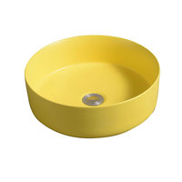 Lavabo en céramique moderne à poser sur comptoir, avec drain, facile à nettoyer, finition nickel, capacité 12L, pour salle de bain