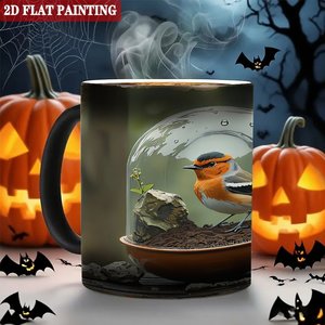 Frosted Black <b>Ceramic</b> Mug 11oz Heat Changing Sublimation <b>Cup</b> For Coffee Tea - Product Image 6