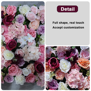 LISSE Usine À La Main Doux Fleur Artificielle Coureur Chaude Personnalisé Mixte Couleur Toile de Fond pour Événements Mariages Saint Valentin Décor - Product Image 4
