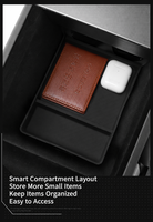 Pour Tesla Model Y Highland 2025 : Tapis de rangement pour accoudoir de console centrale, accessoire intérieur