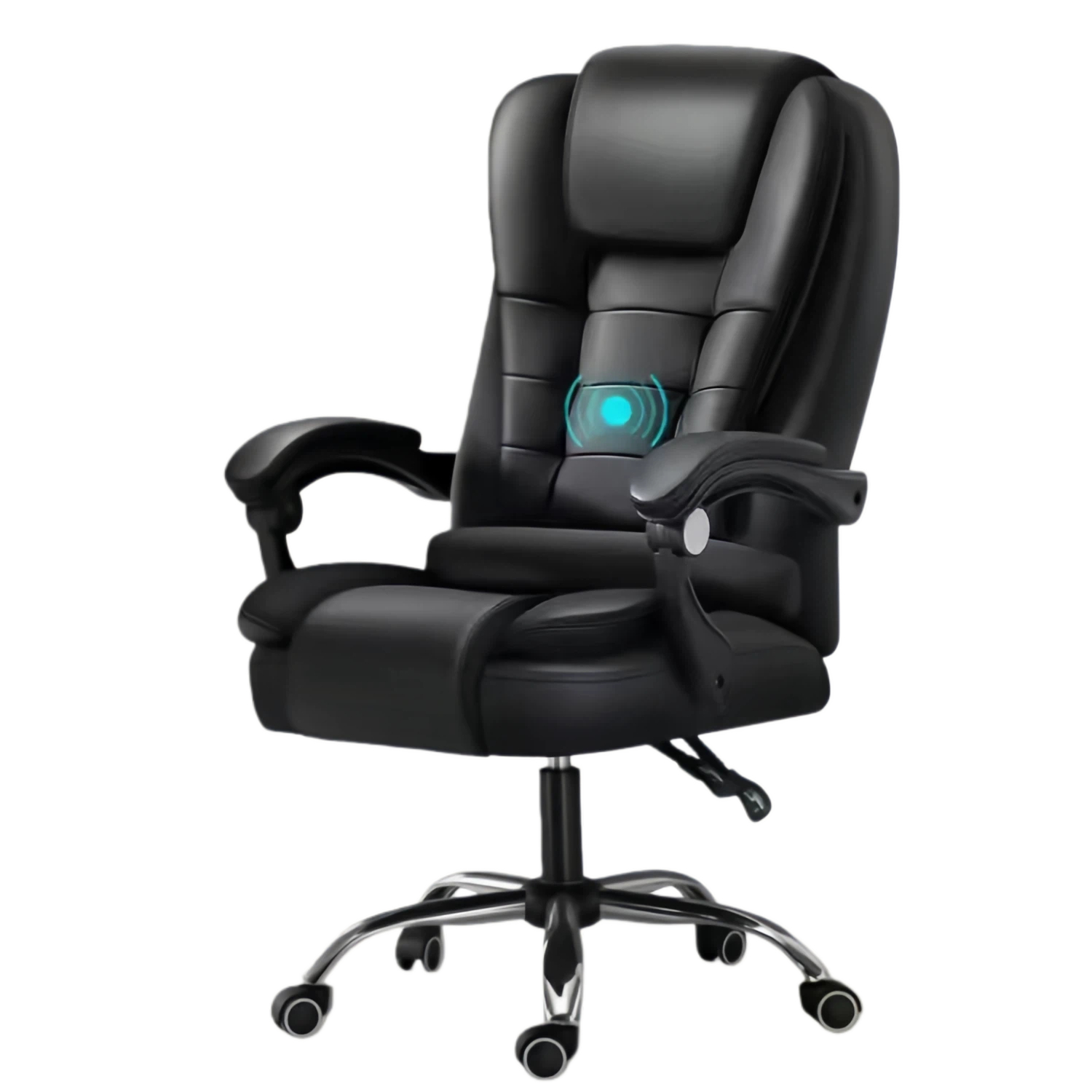Silla de oficina en cuero negro