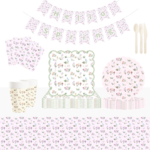 DAMAI Wildflower Party Suppliers Floral Disposable Set Wildflower Baby <b>Shower</b> Decorations for Wedding Birthday Tea Party - Product Image 1