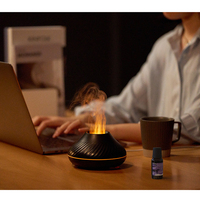 Mini diffuseur de flamme arôme USB 7 LED lampe de table 3d fire usb humidificateur