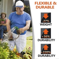 Tuyau d'arrosage en métal 50FT 304 acier inoxydable léger résistant à l'écrasement antirouille 3/4 ''diamètre norme ANSI réglable pour