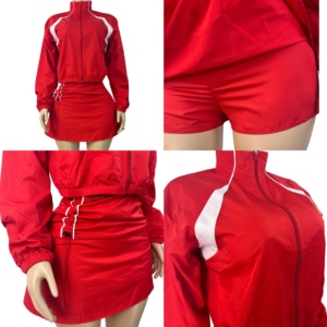 Nouvel ensemble jupe décontracté printemps-été deux pièces avec cardigan, <span class=keywords><strong>veste</strong></span> courte et mini-jupe-short - Product Image 6