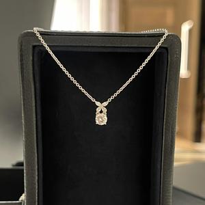 S925 Pure <b>Silver</b> Horse Eye Single <b>Diamond</b> Pendant Minimalist Layering <b>Necklace</b> for Women High Carbon <b>Diamond</b> Collarbone - Product Image 1
