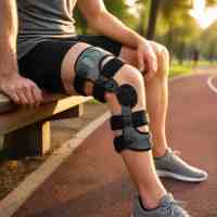 Attelle orthopédique articulée réglable pour genou, immobilisateur de jambe pour récupération post-opératoire des ligaments (ACL/MCL) et des fractures, OEM CE ISO13485