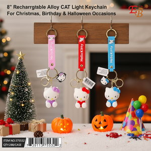 Llavero de Aleación de Cristal Recargable de 8 Pulgadas con Luz LED, Diseño 3D, 288 Piezas, 24DZ/CS, Patrón de Números Tejidos para Navidad y Cumpleaños - Product Image 3