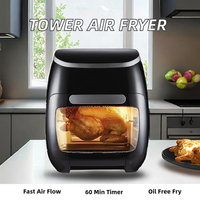 Friteuse à air numérique Tower T17076 Xpress Pro Combo 10-en-1 à circulation rapide d'air, minuterie 60 minutes, 11L, sans huile, 2000W