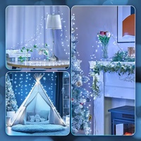 Guirlandes lumineuses LED transfrontalières de Noël, lumières vertes en forme de pétard, guirlandes en fil de cuivre, IP65, décoration intérieure et extérieure pour jardin