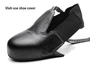 <span class=keywords><strong>Chaussures</strong></span> de sécurité anti-fracassantes en cuir noir à lacets bon marché pour les visiteurs avec bout en acier - Product Image 2