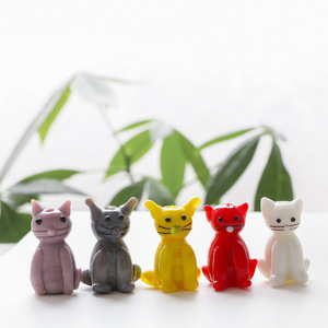 Adorables Ornements Animaux (Teddy, Corgi, Chiot, Chaton, Ours) Créatifs pour la Maison, Artisanat <span class=keywords><strong>en</strong></span> <span class=keywords><strong>Verre</strong></span> <span class=keywords><strong>Soufflé</strong></span> de Dessin Animé, Mini Décorations de Table - Product Image 4