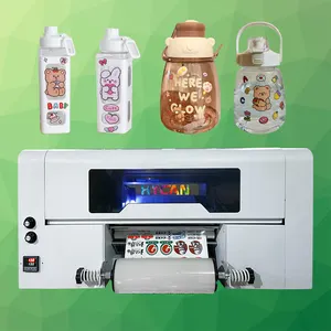 A3 UV printer direct to AB film and transfer to mug bottle glass printing machine with XP600 heads