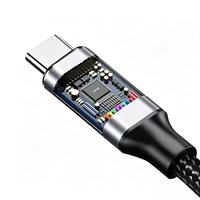 Câble de données USB-C vers USB-C PD 100W à âme en cuivre compatible avec les ordinateurs portables et tablettes MacBook ; Câble de charge rapide et de transfert de données