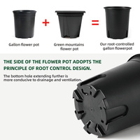 Pots de pépinière durables et légers en PP biodégradable de 15 gallons avec trou de drainage pour une utilisation à la maison, dans le jardin, en extérieur ou sur le sol