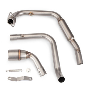 CHMotor Slip-On pour Benelli TNT125 TNT135 TNT <span class=keywords><strong>125</strong></span> 135 <span class=keywords><strong>2017</strong></span> - 2022 Échappement de moto Tuyau de liaison avant intermédiaire de 51 mm - Product Image 6