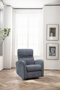 Fauteuil inclinable électrique moderne en tissu, pivotant et à bascule - Product Image 6