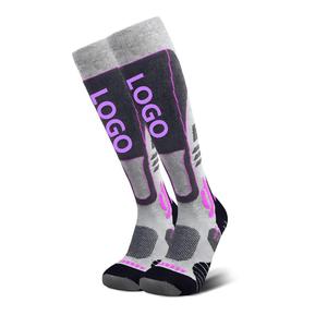 Chaussettes de <span class=keywords><strong>ski</strong></span> en laine mérinos, épaisses, avec coussinets en tissu éponge, thermiques, longues, pour hommes et femmes, idéales pour la randonnée, le trekking et les sports d'hiver - Product Image 3