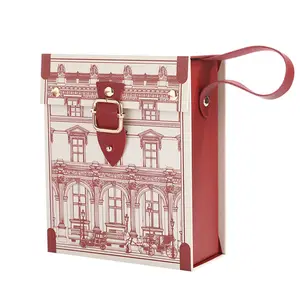 Premium Europeu De Casamento Doces Handheld Caixa Redonda Dia Dos Namorados Gift Packaging Box