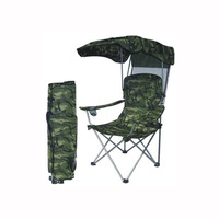 Chaise de plage pliante portative confortable de camping de cadre en acier léger extérieur Offre Spéciale avec l'auvent
