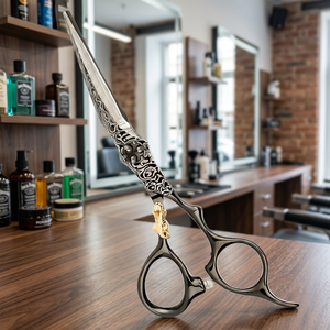 Ensemble de ciseaux de coiffure en acier inoxydable, ciseaux de coupe et de texturisation pour salon, kit d'outils de barbier pour stylistes et salons - Product Image 4