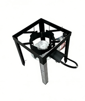 Quemador de Propano Portátil de Alta Resistencia para Exteriores, Regulador de 10 PSI, Estufa de Gas Ligera de Hierro Fundido, Caldera para Langostas de 50000 BTU, Manual