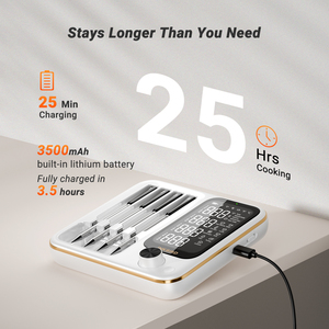 Inkbird INT-14-BW <span class=keywords><strong>wifi</strong></span> Trắng blueteoth 4 đầu dò không dây BBQ Nhiệt kế cho BBQ, nướng, lò nướng, hút thuốc - Product Image 4