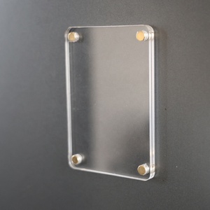 <span class=keywords><strong>Cadre</strong></span> photo magnétique en acrylique écologique à double face carré, à fort magnétisme, bords lisses, durable, personnalisable pour l'affichage - Product Image 2