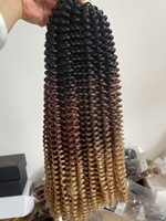 Extensions de cheveux synthétiques souples et rebondissantes de 8 pouces, tresses au crochet Spring Twist, double trame, pour créer des Butterfly Locs, teintes