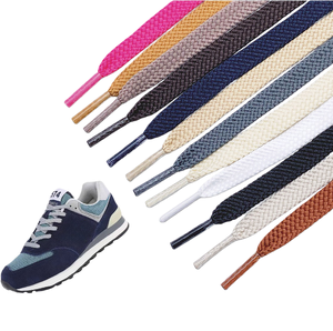 Lacets de chaussures Olian de haute qualité, épais, en polyester double couche, 8 mm de large, colorés, plats, lacets pour baskets NB - Product Image 1